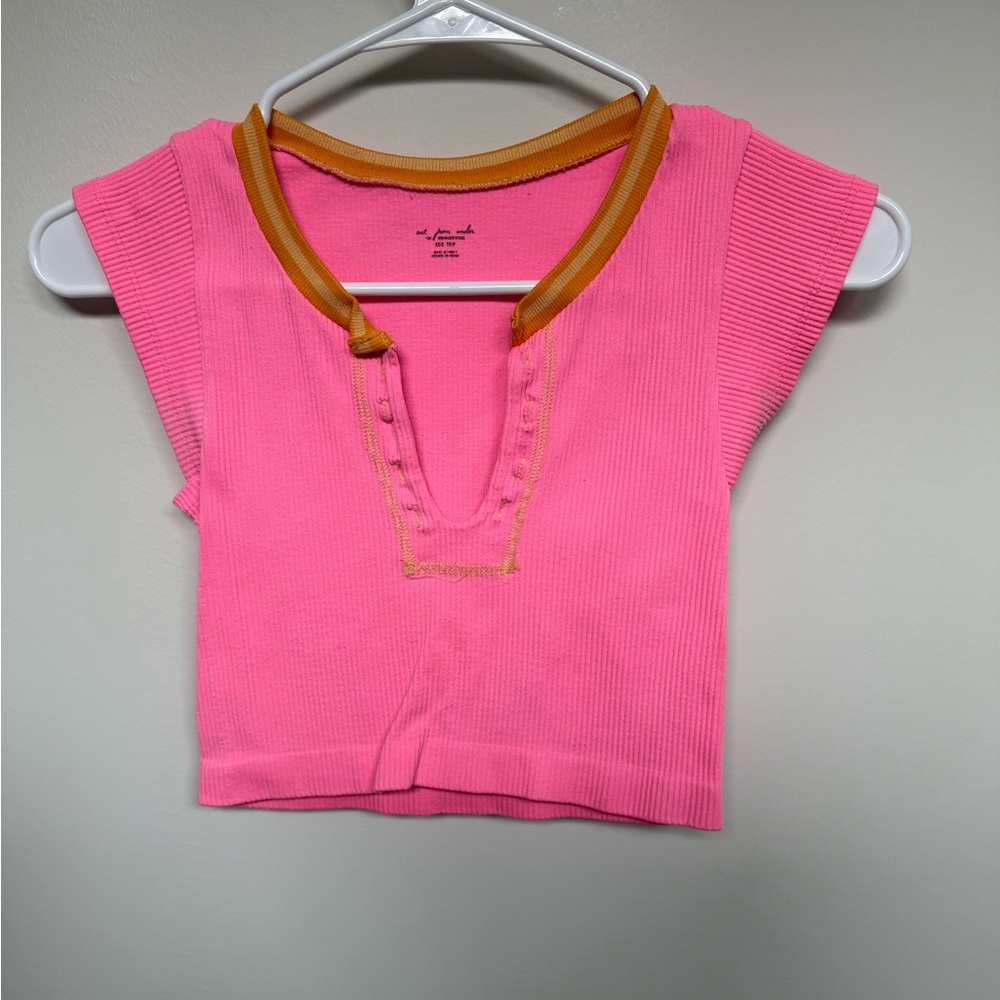 Urban Outfitters Pink and Orange Crop Top